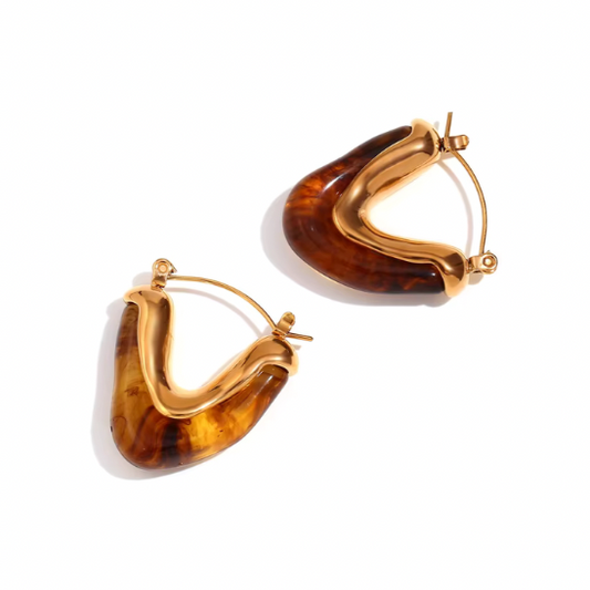 Amber Arc Hoops