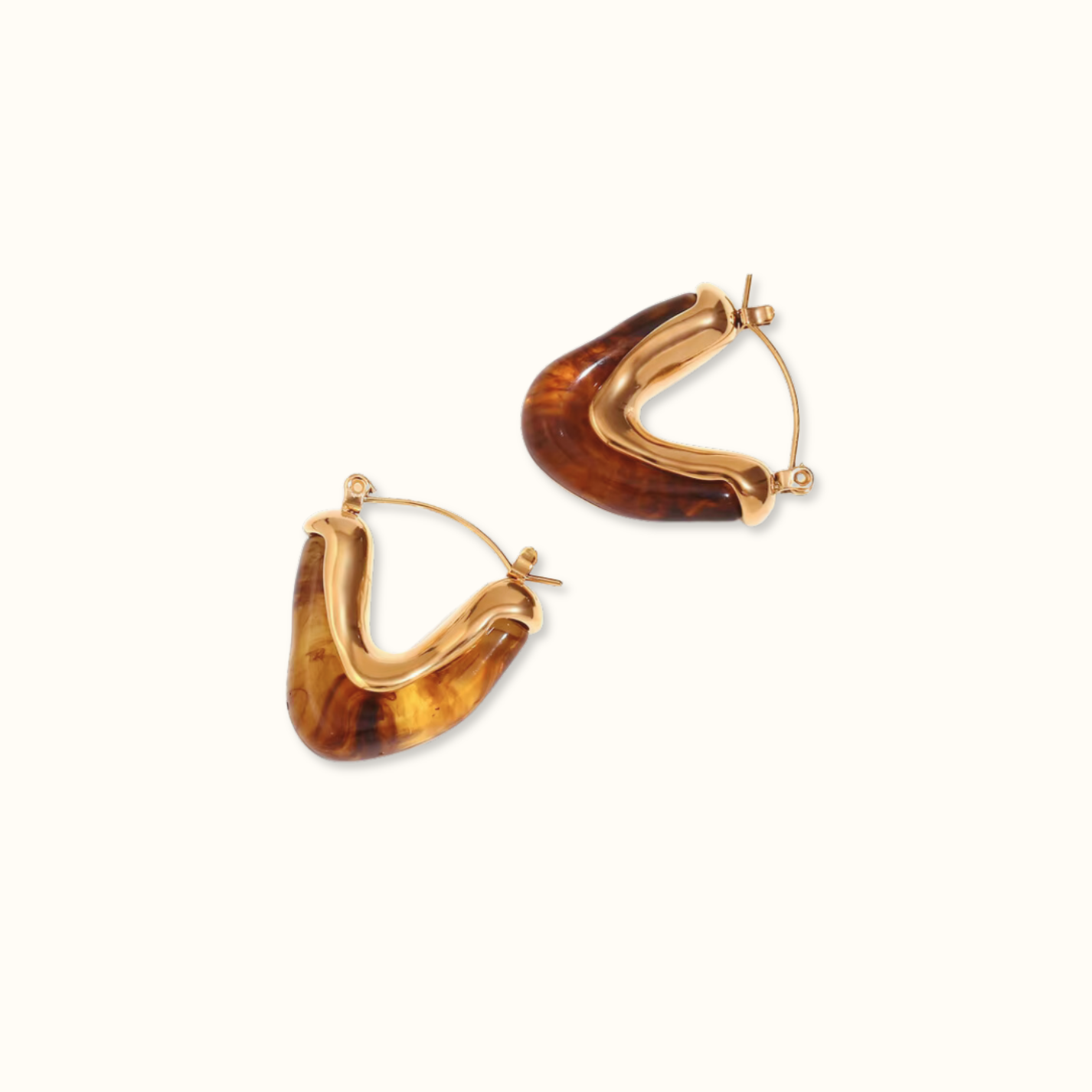 Amber Arc Hoops