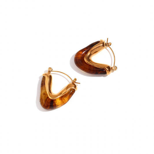 Amber Arc Hoops